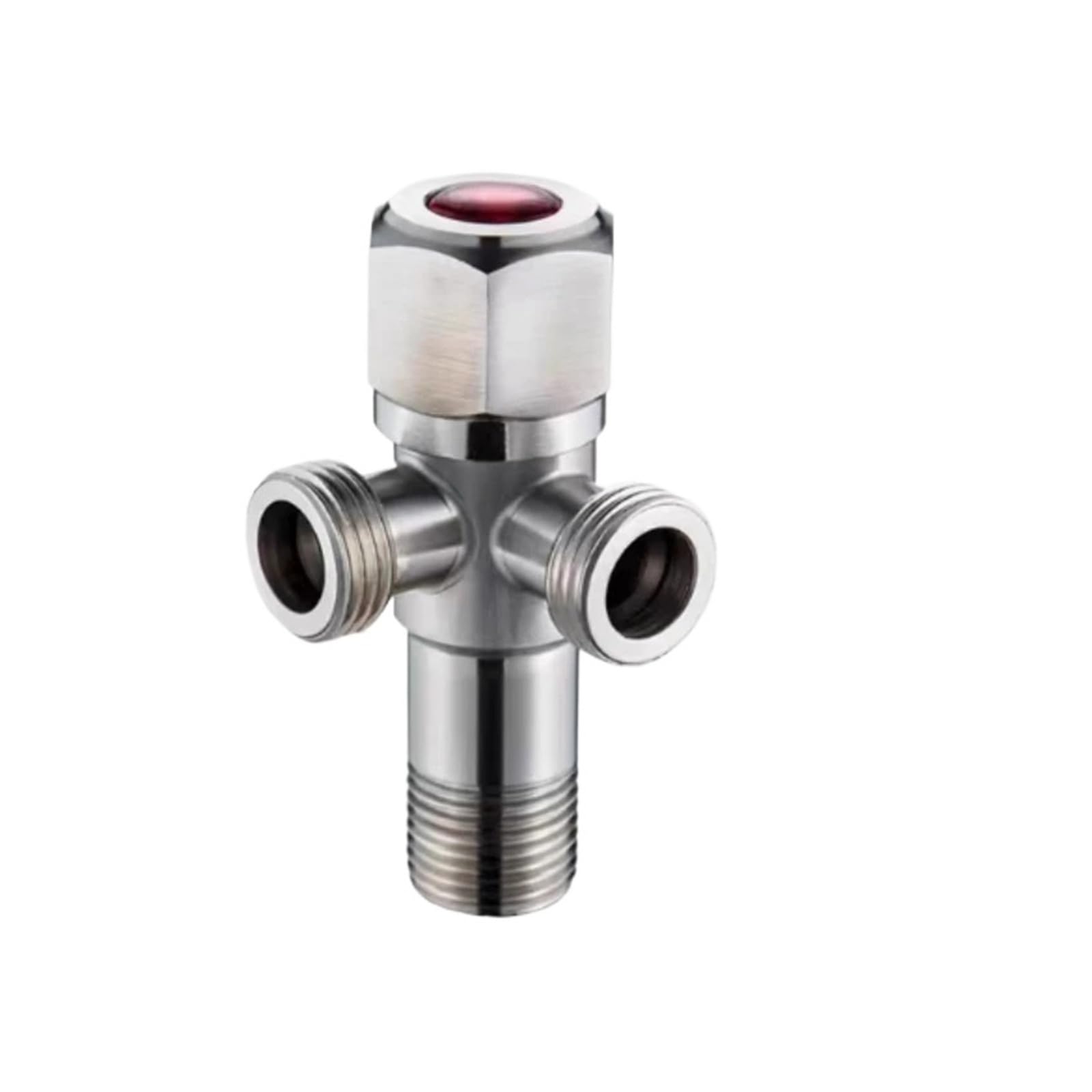 Bvhisehp A3 304 Stainless Steel One In Two Out Water Inlet Valve G1/2 Universal Angle Household Bathroom Pipe Fittings(A3)