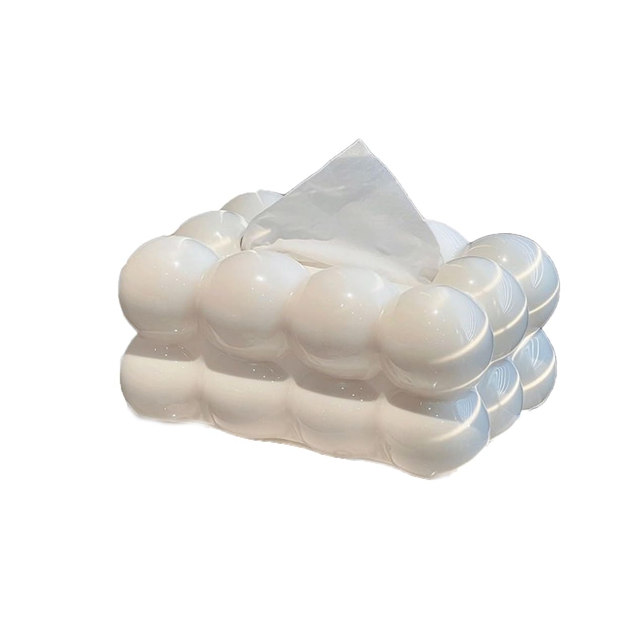 Lh7src3kh White Tissue Dispenser Cloud Tissue Box Cream Living Room Coffee Table Cotton Swab Household Napkins