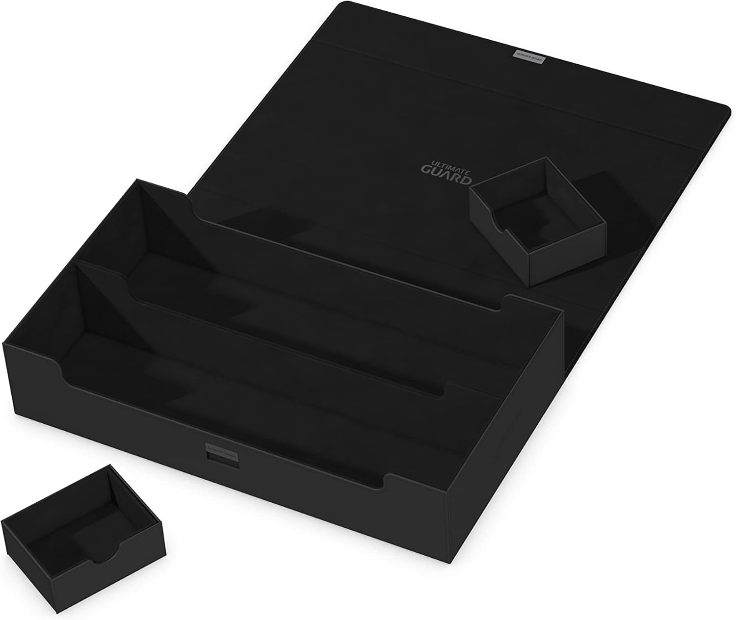Ultimate Guard Omnihive 1000+, Deck Case for 1000 Double-Sleeved TCG Cards + 2 removable Trays, Black, Magnetic Closure & Microfiber Inner Lining