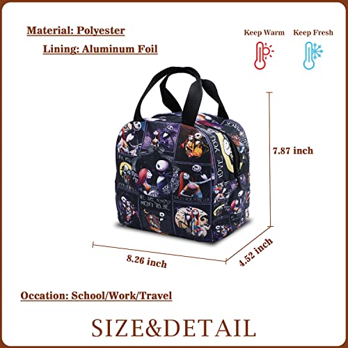 The Nightmare Before Christmas Lunch Box Bag Jack Skellington Lunch Holder Layer Insulated Lunch Cooler Bag For Women Girl Work Picnic (Lb Jack) #TOP1