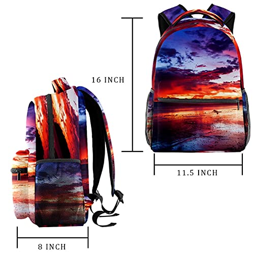 Sac à dos voyage décontracté femme imprimé singe oiseaux multicolore - 2