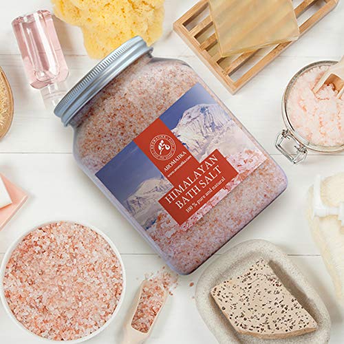 Himalayan Salt Pink Crystal Salt 46 Oz - 100% Pure & Natural - Himalayan Salt For Good Sleep - Stress Relief - Detox Cleanse #TOP5