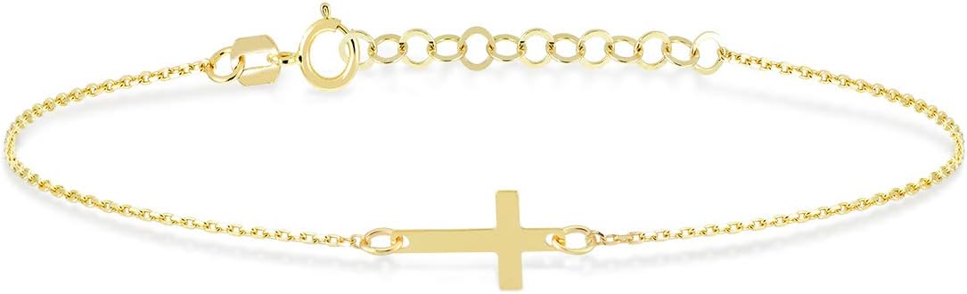 Gelin Cross Bracelet 10K or 14K Solid Gold