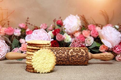 Miniatura 2 de Rodillo para grabar en relieve, rodillo para rodillos, regalo para el día de la madre, regalo para mamá, patrón de árbol de frutas, regalos para