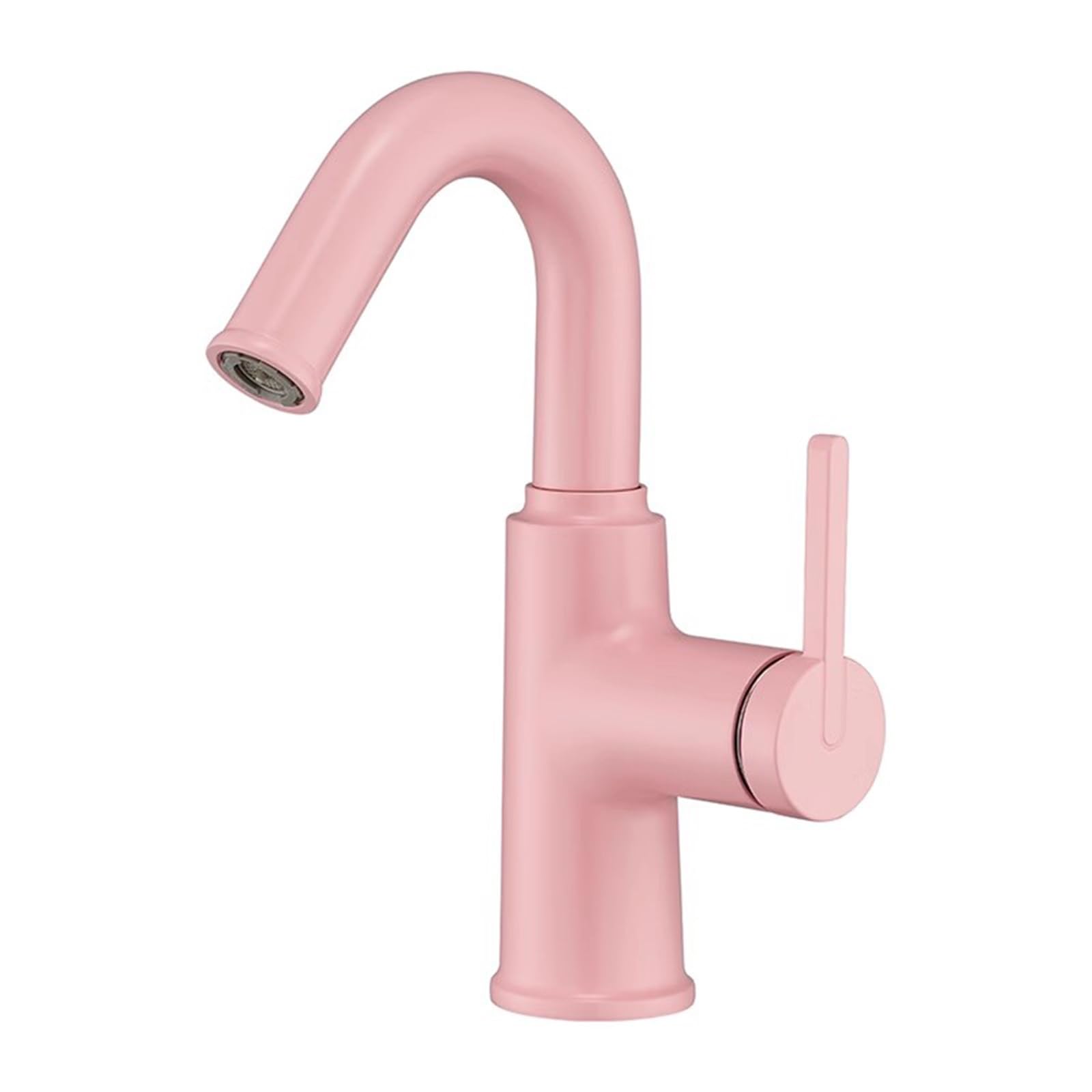 Bateria Łazienkowa Jednootworowa, Obrotowa o 360°, z Dwoma Trybami Wylotu Wody, Łatwa w Montażu(Pink)