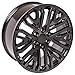 OE Wheels CV37 22 Inch Rims Fit Sierra 1500 Style 6x139.7 22x9 Gloss Black - Hollander 5906 (Set of 4)