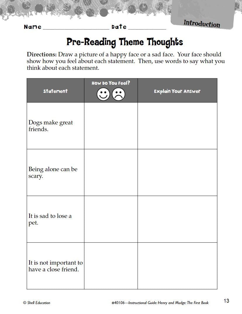 Henry and Mudge: The First Book: An Instructional Guide for Literature - Novel Study Guide for Elementary School Literature with Close Reading and Writing Activities (Great Works Classroom Resource) - Image 5