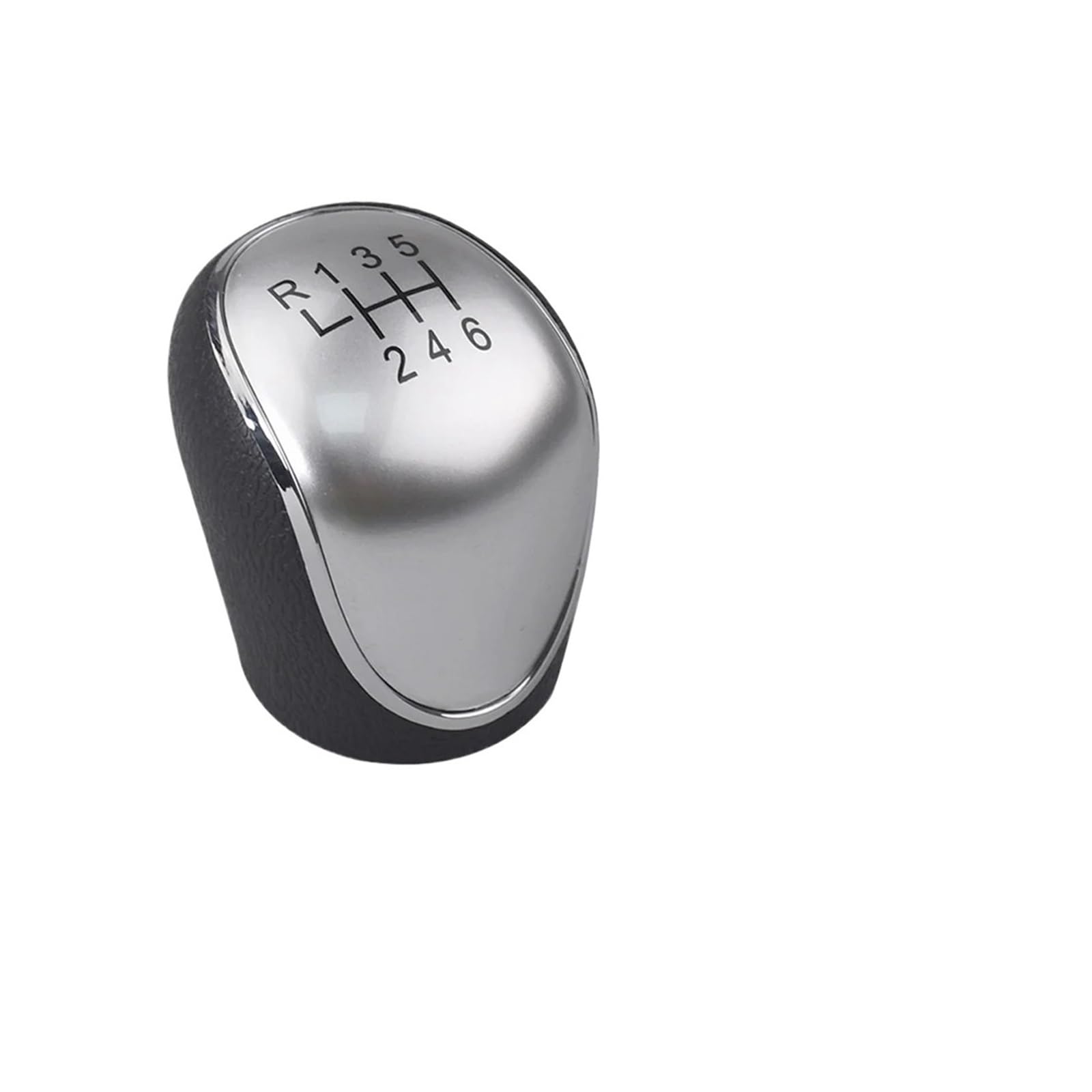 Qmtvfsrh R123456 Silver Car Gear Shift Knob For Hyundai For Ix35 2012 2013 2014 2015 2016 5/6 Speed Gear Shift Knob(R123456 Silver)