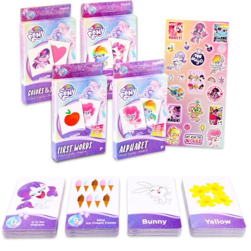 My Little Pony Flash Cards Set Toddler Kids - 108 Early Learning Flashcards
