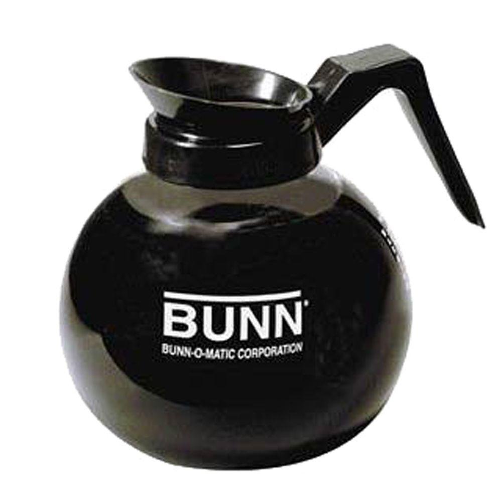Bunn 42400.0101 Glass Coffee Decanter, 64 oz, Black Pourer/Handle (42400.0101)