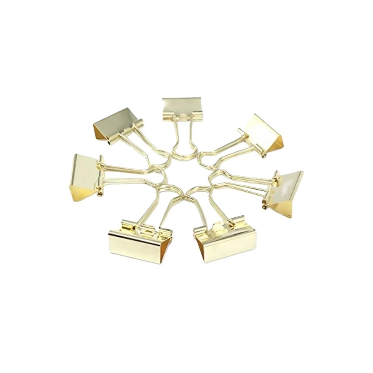 Foldback Klammern 100 Stück goldfarbene Büroklammern | Kleine, 3/4 Zoll breite Clips for Büro- und Schulbedarf