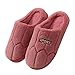 Hausschuhe Damen Plüsch Winter Herren Pantoffeln Weich Warme Bequem Slippers Indoor Paare Pantoletten Kuschelig Gefüttert Schlappen mit Kork Fußbett Hüttenschuhe Unisex