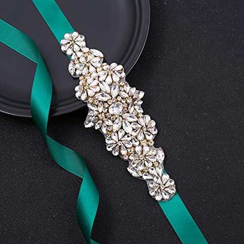 Bridal Belt Rhinestone Wedding Sash Handmade Crystal Belt ​for Brides Bridesmaid Dress3