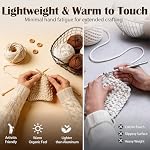 LIHAO 36pcs Bamboo Knitting Needles With Single Size Sharp(18 Sizes From 2.0mm to 10.0mm)