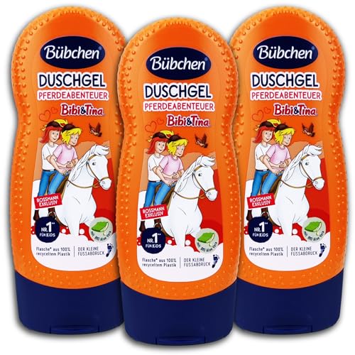 TOPDeal 3 er Pack Bübchen Bibi & Tina Duschgel Pferdeabenteuer 3 x 230ml