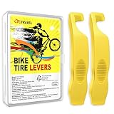cyctravel Bike Tire Levers, Ultra Strong Tire Levers Don't Hurt The Tire, Non-Slip and Save Effort, Tire Spoons for Mountain Bike and Road Bike, Easy Bike Tire Removal Tool (Yellow-2)