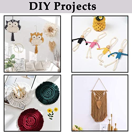Image of ecofynd 100 Meters Aqua Blue Colour Cotton Cord, Colour Dori for Wall Hanging Plant Hanging Craft Making, Natural Thread Rope for Handmade Plant Hanger (Cord-BLU)