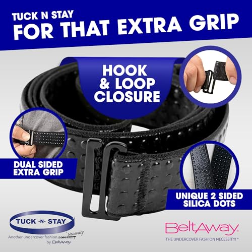 BELTAWAY Tuck N Stay Shirt Stays for Men, Designed to Keep Shirt Tucked All Day, Extra Gripping Elastic Belt, Durable & Discreet, Perfect for Work & Casual Wear, One Size, Designed in USA2