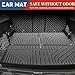 Actkill Cargo Mat & Backrest Mats Compatible with Volkswagen VW Tiguan 2018-2024 7 Seats(Not fit 5 Seats) - Black TPE All Weather Waterproof Rear Cargo Liner Rear Trunk Liner Back Seat Cover Protector