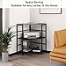 VEDECASA Corner Printer Stand Table with Power Outlet Charging Plugs USB Port Adjustable Storage Shelf Computer Tower CPU Stand Holder for Home Office (Brown)