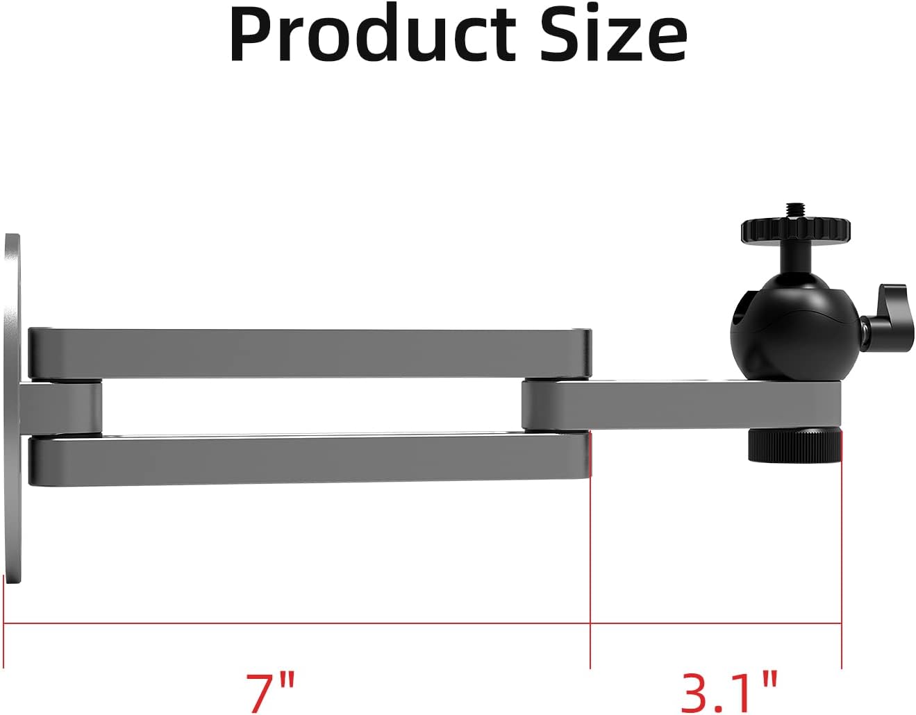 Foldable Projector Wall Mount Aluminum Alloy Adjustable Projector Stand Wall Mount for Projetctor Universal Porjector Mount Projectors Bracket with 360 Rotating