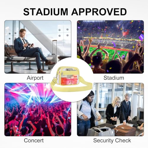 Image of USPECLARE Clear Bag for Stadium Events Clear Sports Fan Handbags Purses