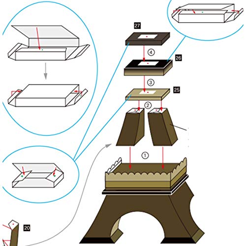 Monumentos Torre Eiffel França Quebra Cabeça 3D Colagem Miniatura Papercraft HAS BRASIL