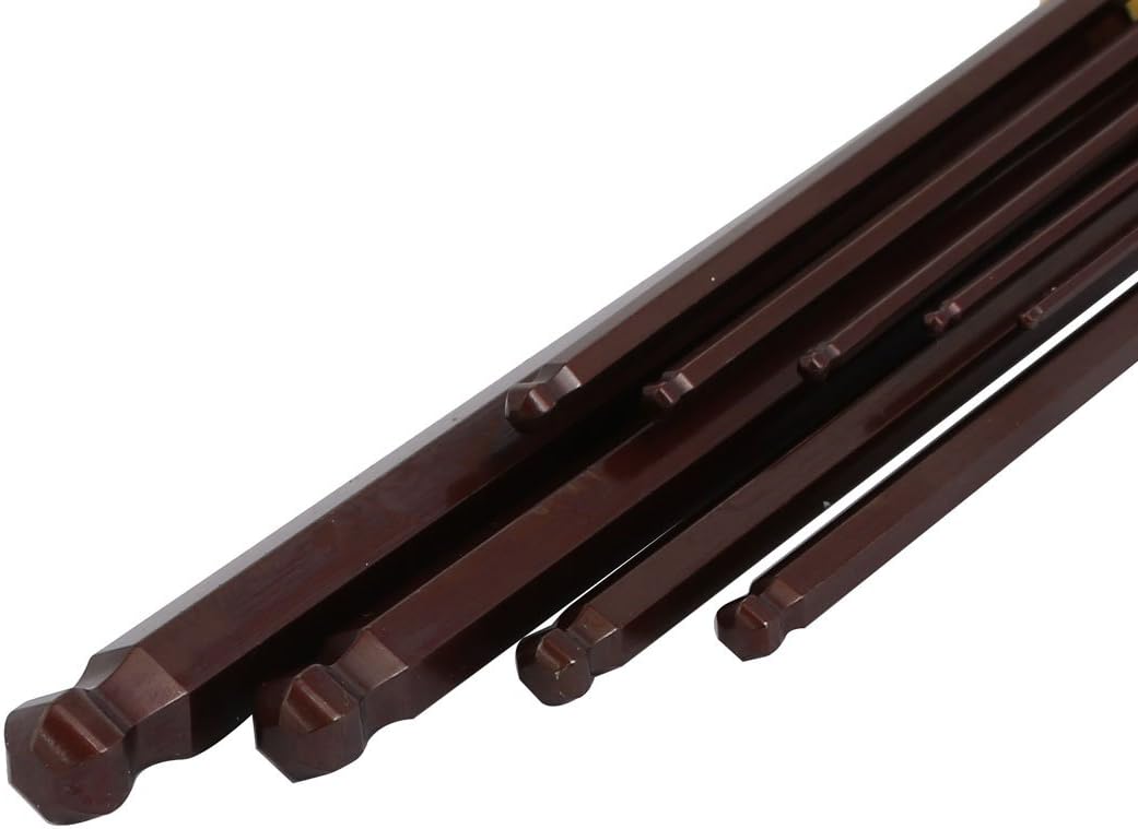 1/16"-3/8" S2 Tool Steel Extra Long Arm 9-Piece Ball End Hex Key Wrench Set (id: 6a4 13d 16a 352 8af