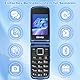 CHAKEYAKE 4G Klapphandy Seniorenhandy mit Großen Tasten Handy, Dual-SIM Flip Mobiltelefon mit Ladestation | SOS Notruffunktion | Kurzwahl | FM-Radio|Taschenlampe | 2,4+1.77 Zoll Dual Farbdisplay- Blau