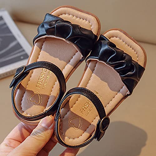 Children Shoes Fashion Flat Sandals Soft Surface Anti Slip Oversized Casual Open Toe Children Gymnastic Flip Flops (Black, 5.5-6 Years Little Child)4