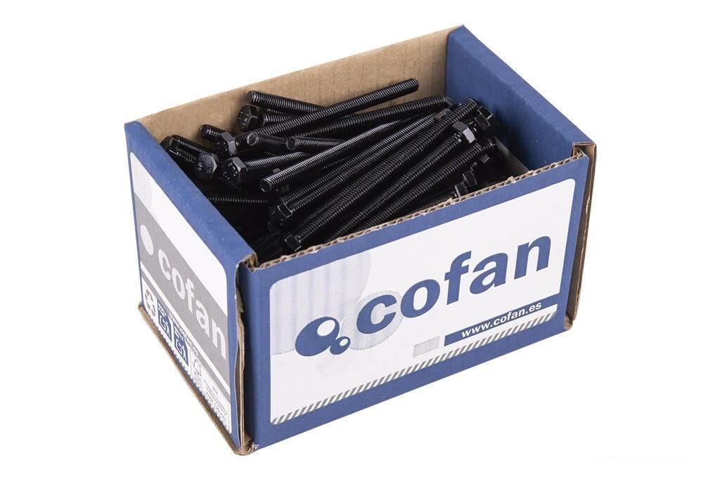 COFAN 000116120N T. Hex 8.8 Black (din 933) - Din-933 C-8.8 M-16 X 120 N for DIYers & Professionals, Built for Repair, Installation and Workshop tasks, Black