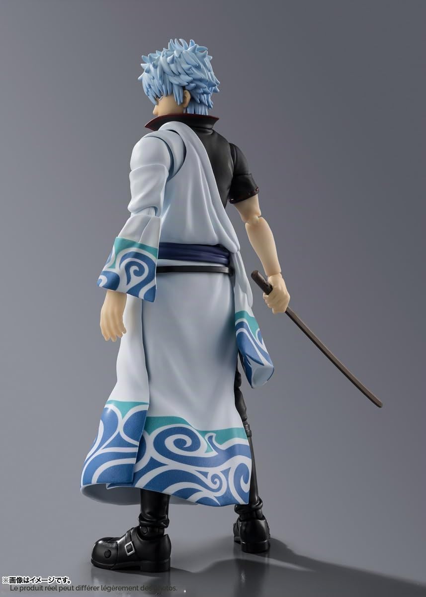 TAMASHII Nations S.H. Figuarts Gintama Gintoki Sakata Figurine pré-Peinte en PVC et ABS Env. 145 mm