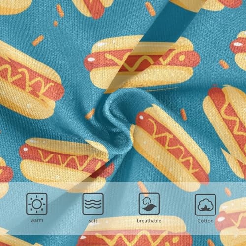 Wusikd Hot Dogs Girls' Underwear Cotton Girls Briefs Soft Toddler Underwear 2T3