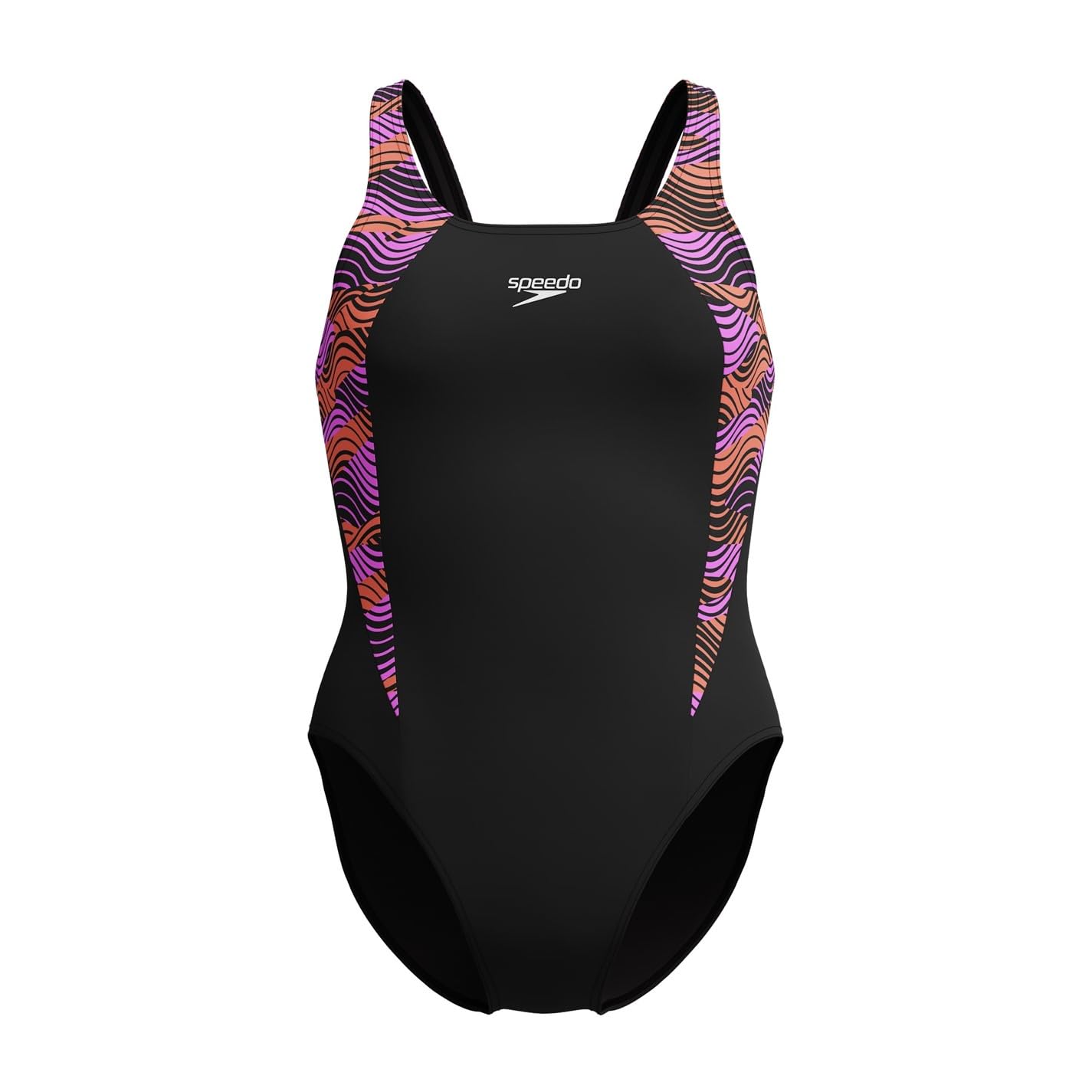 Speedo Women's Hb Splice One Piece Swimsuit Black 12 (M)