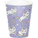 Creative Converting Sassy Caticorn Cups, 8 ct, multicolor, 9 oz