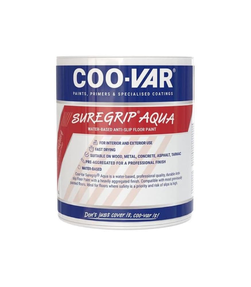 Coovar Yellow Coo-Var Suregrip Aqua Slip-Resistant Floor Paint 5L