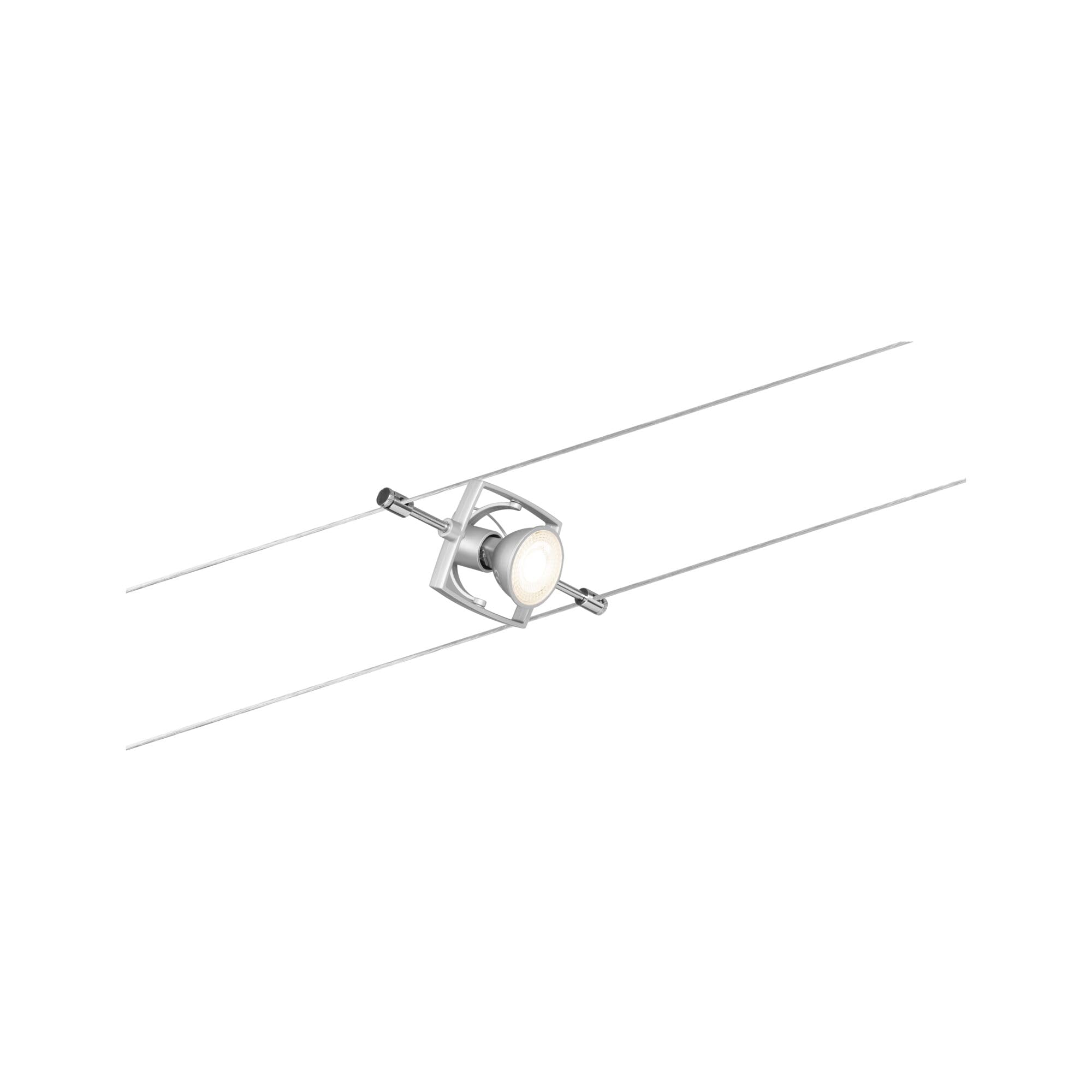 Paulmann 94152 Kit Système de Câbles Mac II 7x10W max, Système de Câbles Chrome Mat Métal GU5,3 sans Ampoules
