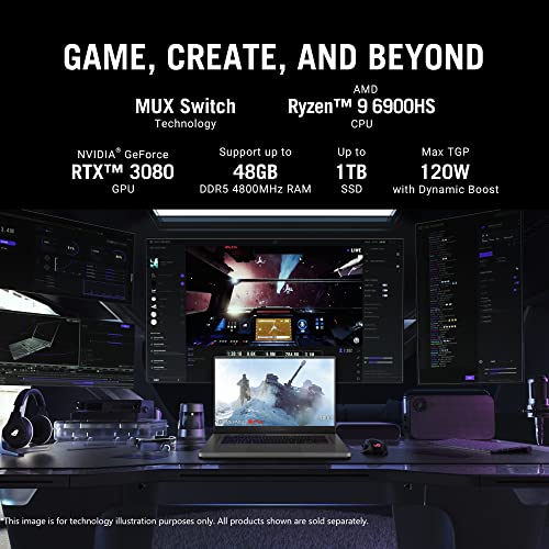 ASUS ROG Zephyrus G15(2022), 15.6" (39.62 cms) 2K WQHD 165Hz/3ms, AMD Ryzen 9 6900HS, 8GB RTX 3080, Gaming Laptop (16GB/1TB SSD/90WHrs... - Image 4