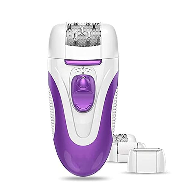Epilator Electric Hair Removal Three Interchangeable Heads Rechargeable USB Hair Epilator Shaver and Callus Remover for Women 3