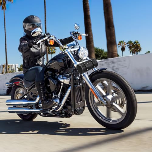 LIOOBO Satteltasche Rund Universal PU Kunstleder Wasserdicht Werkzeugtaschen Retro Tasche