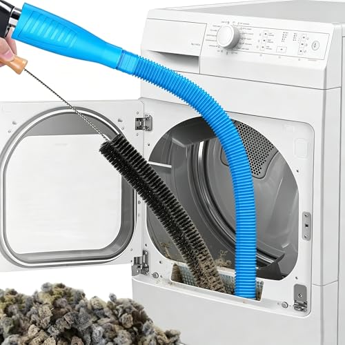 2-Pack Universal Dryer Vent Cleaner Kit Lint Vacuum Attachment & Lint Remover Brush for Power Washer and Dryer Vent Hose Replacement Parts (blue)