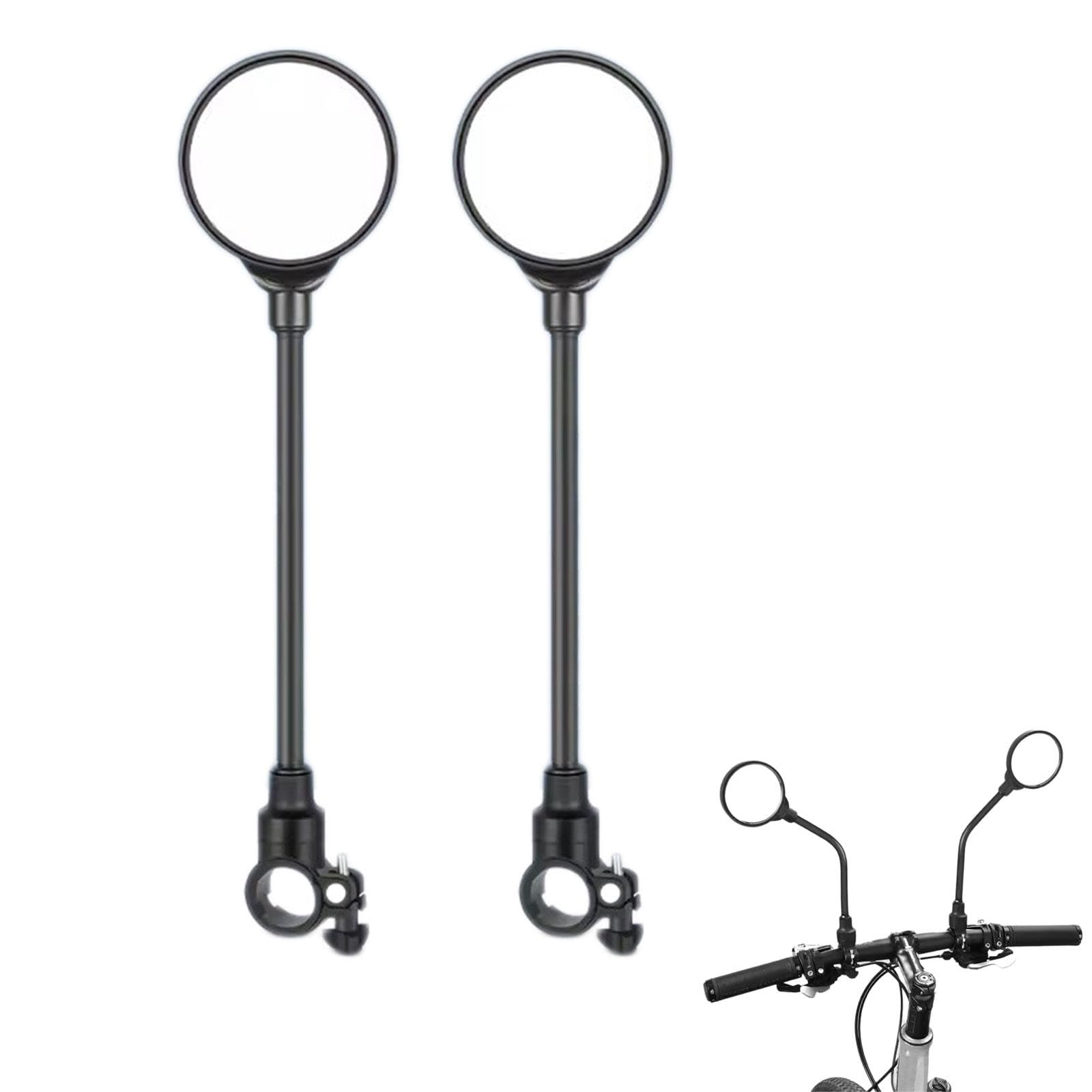 Miroir de Vélo Rétroviseurs de Vélo à Lentille Convexe Réglable, Universel pour Gauche et Droite, Guidon de 0,87 "-1,26" pour Vélo de Route et de Montagne pour Vélo électrique,2PCS