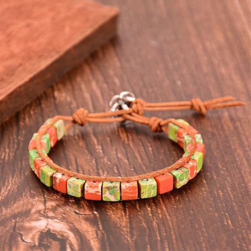 Image of 7 Chakra Bracelet Bohemian Handmade Leather Wrap Healing Protection Natural Stone Yoga Beaded Bracelets Boho Friendship Jewelry