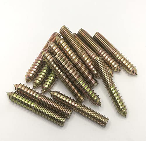 Image of Hanger Bolt M10x60 Double Headed Bolt Self-Tapping Screw for Furniture 15Pcs