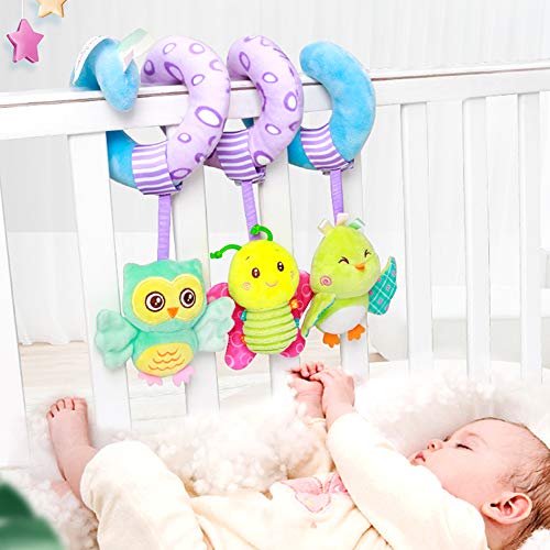 Caterbee Car Seat Toys, Baby Activity Spiral Plush Stroller Bar Toy Accessories, Hangings Pram Toy, Crib Toys With Bell For Boy Or Girl (Style03) #TOP4