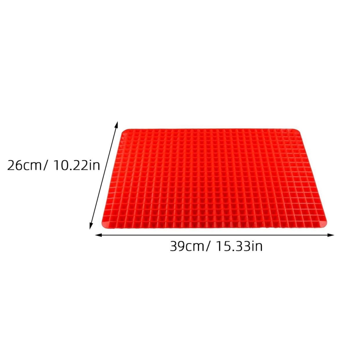 Tapete de Silicona para Horno Piramidal Rojo Resistente al Calor | Antiadherente y Reutilizable, Silicona Grado Alimentario, Uso en Microondas y Cocción