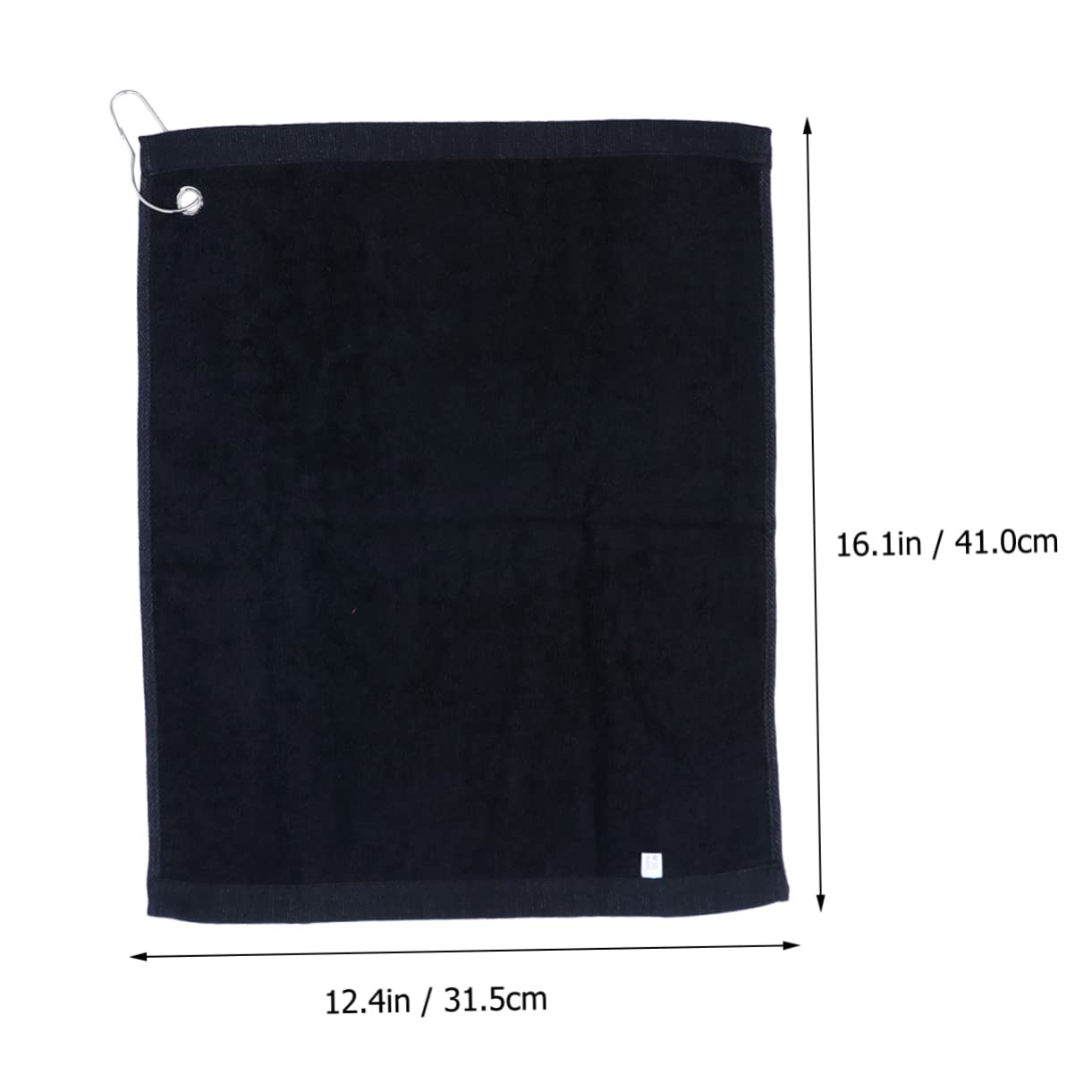 VICASKY Cotton Towel with Hook for Travel Beach Gym Camping Yoga Black Highly Absorbent Convenient Hanging Loop for Easy Drying for Outdoor Activities