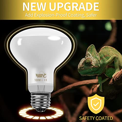 image for LUCKY HERP New Upgrade 100W Reptile Heat Lamp Bulb (3rd Gen, Safer), A