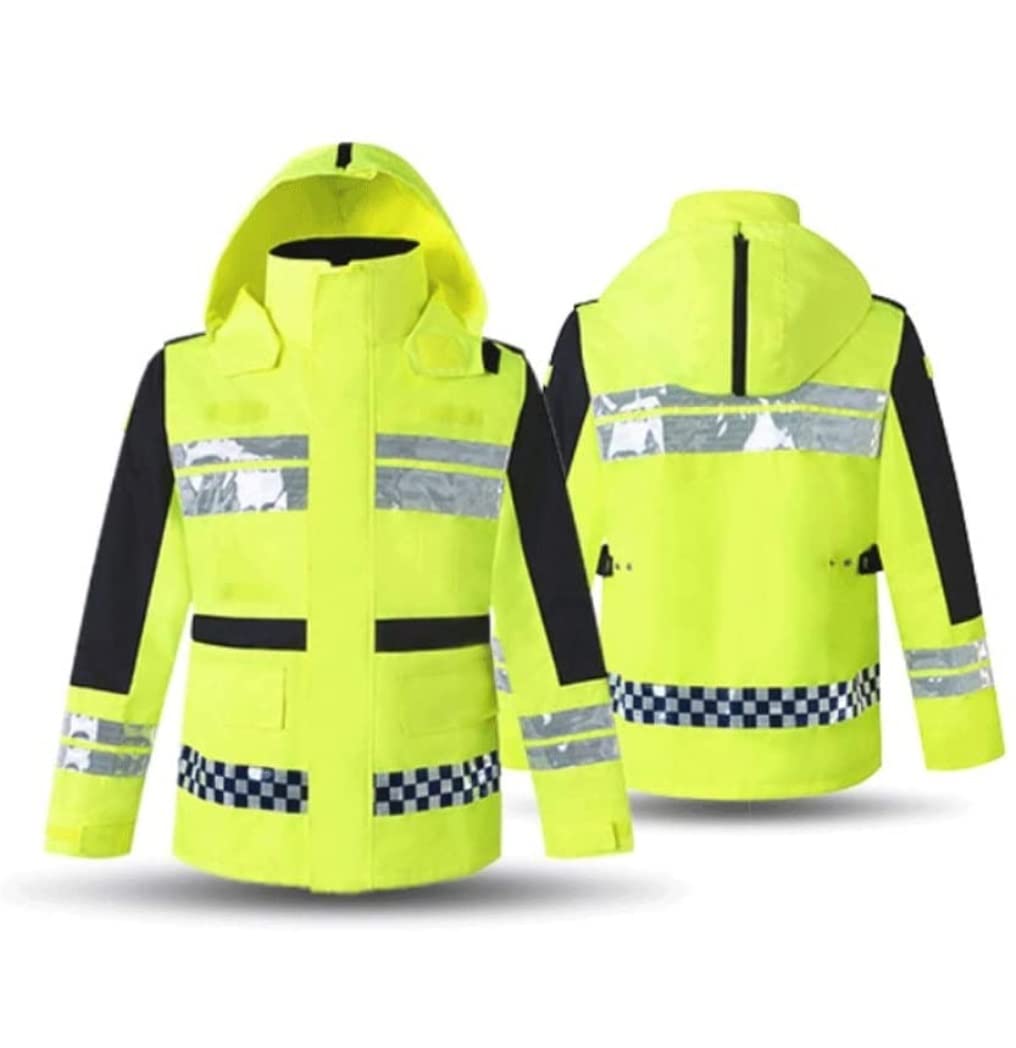 ApuaVireo&Co chalecos alta visibilidad, Traje reflectante for adultos, chaqueta de seguridad de poliéster, mono impermeable de alta visibilidad, chaleco reflectante de seguridad.