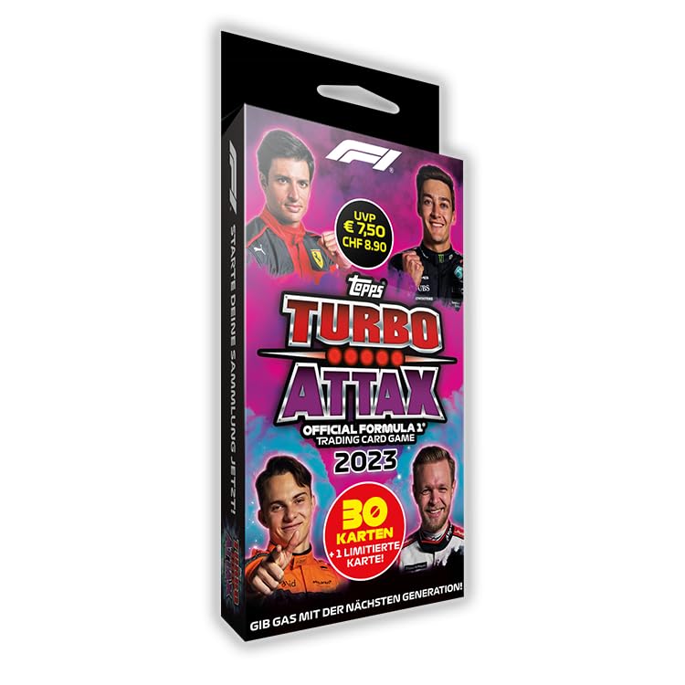 Topps Turbo Attax Formula 1 2023, Trading Cards - Display Box (Eco Box)